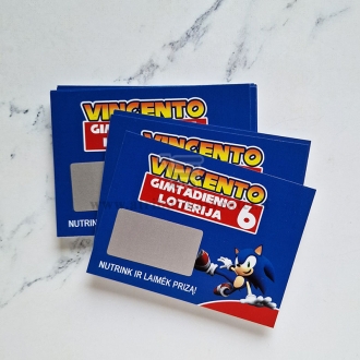Gimtadienio loterija "Ežiukas Sonic"