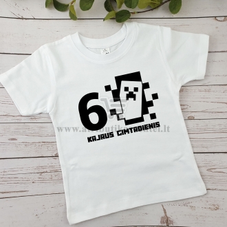 Marškinėliai gimtadieniui - Minecraft