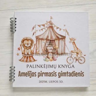 Palinkėjimų knyga "Cirkas" baltais lapais