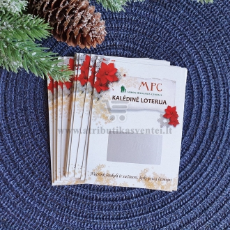 Personalizuoti loterijos bilietai "Kalėdų gėlės"