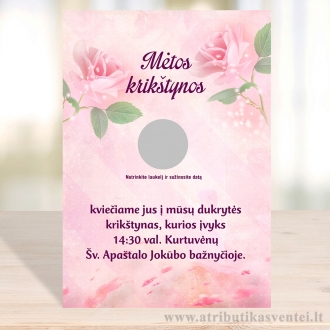 Krikštynų kvietimai, rožės