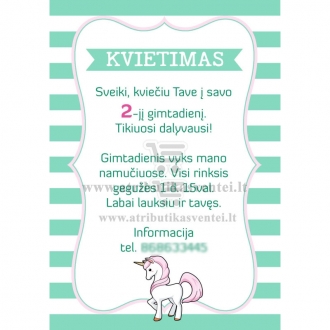 Kvietimas "Mint-Pink"