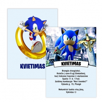 Kvietimas į gimtadienį "Super Sonic"