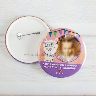 Personalizuotas ženkliukas arba magnetukas "LAMA"