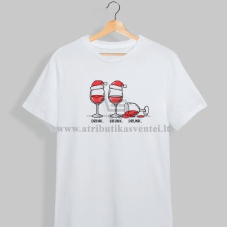 Kalėdiniai marškinėliai "Drink, Drunk"