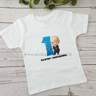 Marškinėliai gimtadieniui "Boss baby"