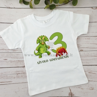 Gimtadienio marškinėliai "Dinozaurai"