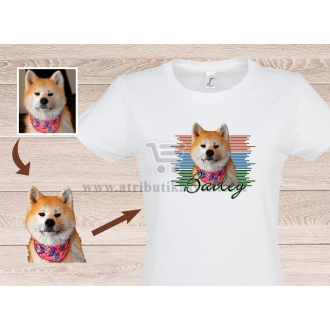 Marškinėliai su šuns portretu