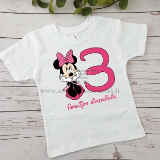 Gimtadienio marškinėliai "Minnie mouse"