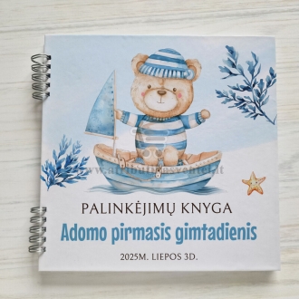 Palinkėjimų knyga "Meškiukas Jūreivis"