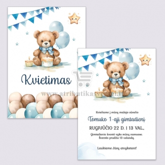 Pirmojo gimtadienio kvietimas berniukui