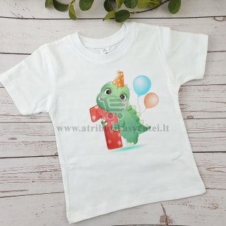 Pirmojo gimtadienio marškinėliai - Dinozauras
