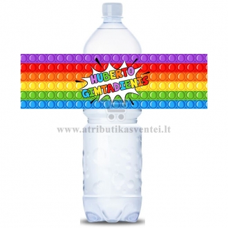 Personalizuota Pop it gimtadienio etiketė