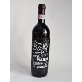 Etiketė vyno buteliui-Bosui