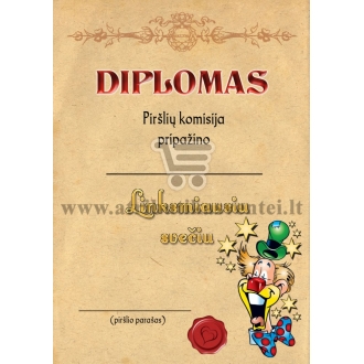 Diplomas "Linksmiausias svečias"