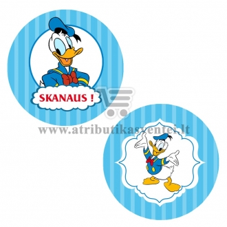 Apvalūs lipdukai "Ančiukas Donaldas" - 10 vnt