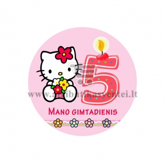 Ženkliukas "Mano gimtadienis" Hello Kitty 5m.