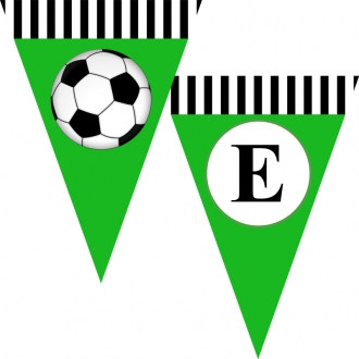 Popierinė vėliavėlių girlianda "Futbolas"