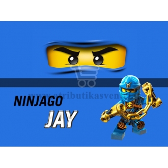 Maža etiketė "Lego Ninjago" Mėlyna-Jay