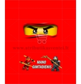 Saldainių popieriukai 15 vnt "Lego Ninjago" Raudona
