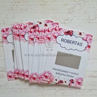 Stalo kortelė ir loterijos bilietas (L-049)
