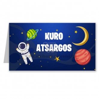 Stalo kortelė kosmoso tema "Kuro atsargos"