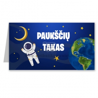 Stalo kortelė kosmoso tema "Paukščių takas"