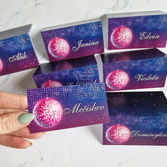 Stalo kortelės Disco tema