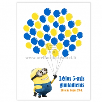 Svečių paveikslas "Minions"