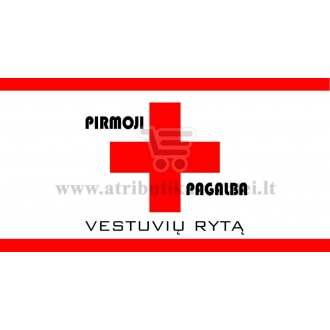 Vandens  etiketė "Pirmoji pagalba"