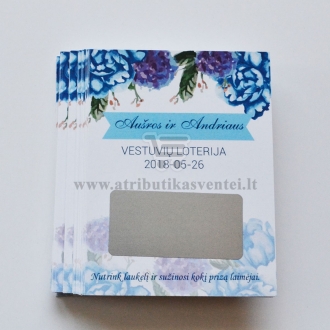 Personalizuota vestuvių loterija "Blue/Violet"