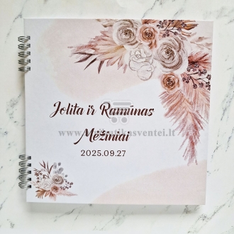 Vestuvių palinkėjimų knyga "Boho"